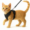 Ultra-Light Escape-Proof Small Animal Harness & Leash Set – Adjustable Mesh Vest for Rabbits, Kittens, and Small Pets