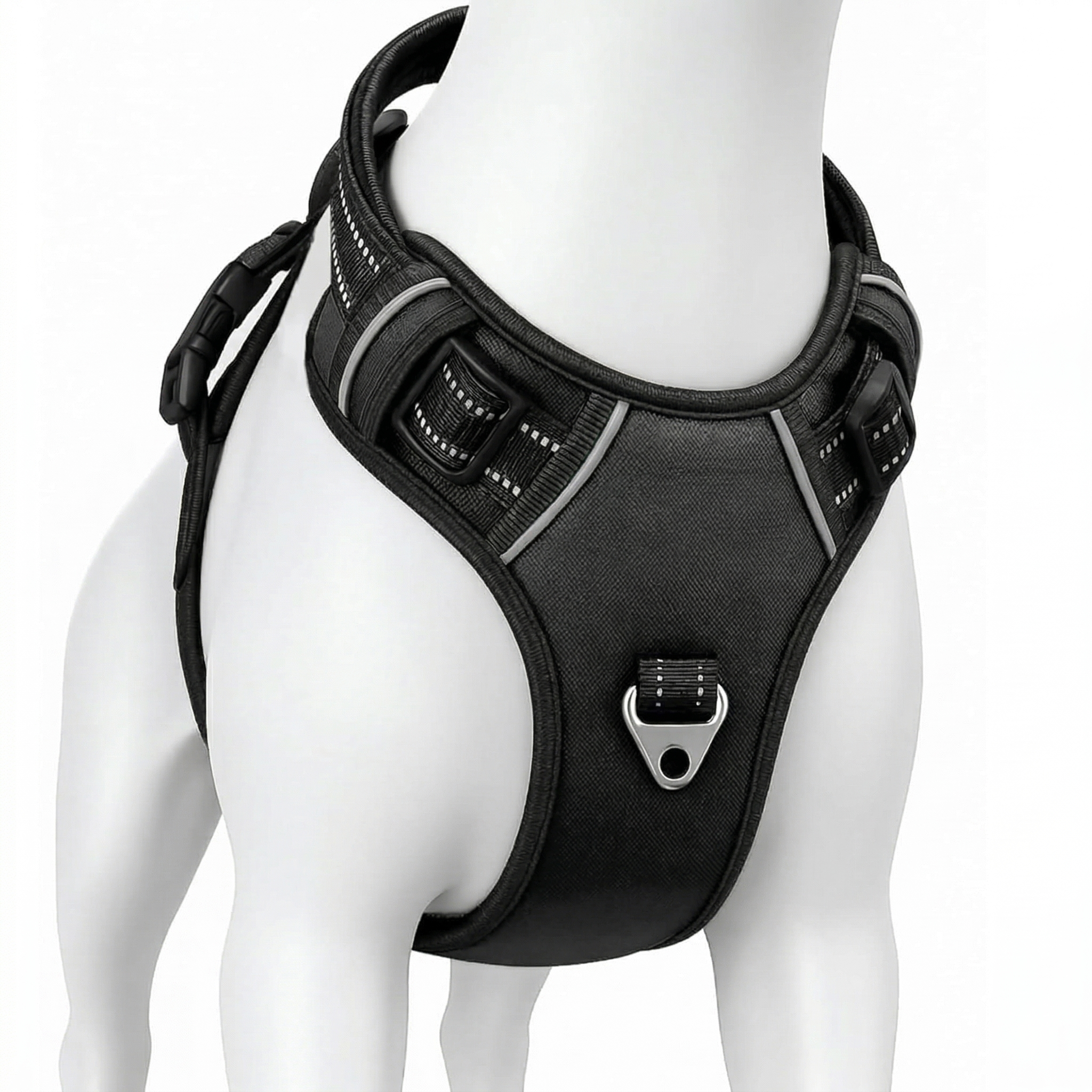 No-Pull Reflective Dog Harness – Adjustable Soft Padded Pet Vest with Easy-Control Handle for Small, Medium, and Large Dogs